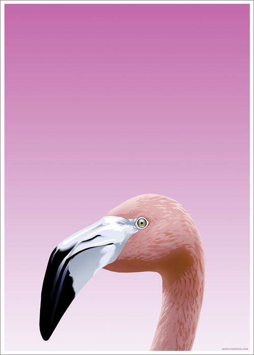 Inquisitive Creatures Flamingo Mini Poster