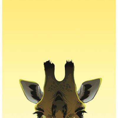 Mini affiche girafe créatures curieuses