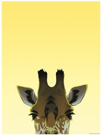 Mini affiche girafe créatures curieuses