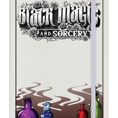 Black Magic and Sorcery Cream A5 Notizbuch mit festem Einband