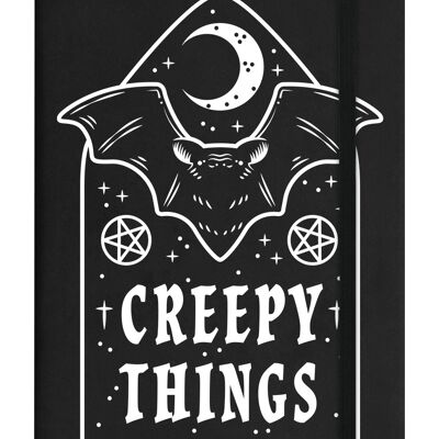 Creepy Things Schwarzes A5-Notizbuch mit festem Einband