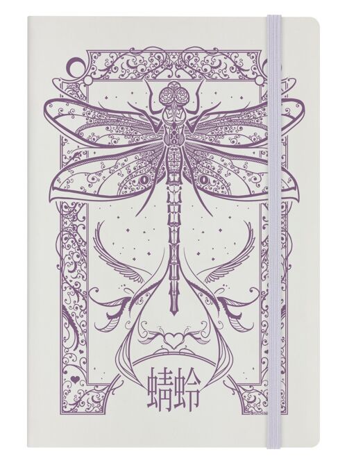 Cryptic Dragonfly Cream A5 Hard Cover Notebook