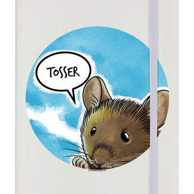 Mouse carino ma offensivo - Quaderno A5 con copertina rigida Tosser Cream