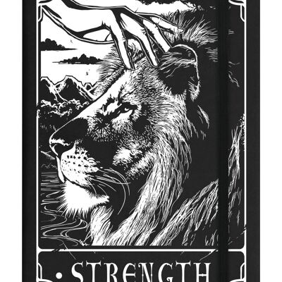 Deadly Tarot - Strength Black A5 Hard Cover Notebook