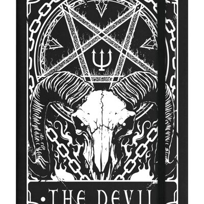 Deadly Tarot - Carnet de notes A5 à couverture rigide The Devil Black