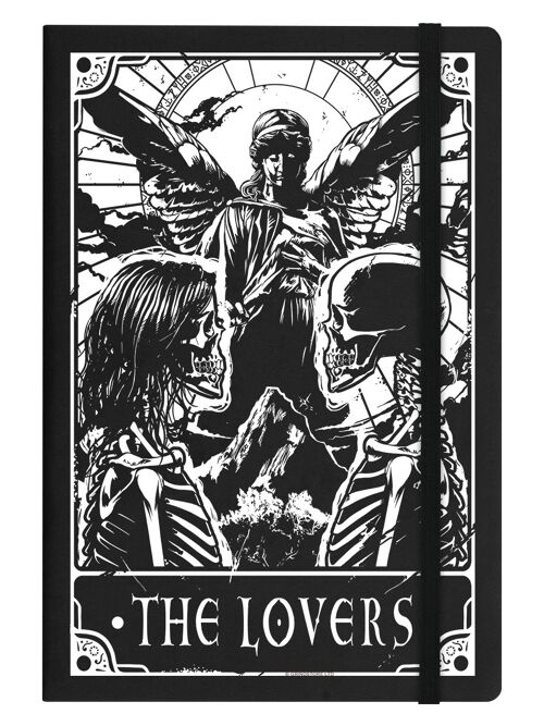 Deadly Tarot - The Lovers Black A5 Hard Cover Notebook
