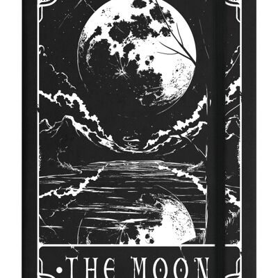 Tödliches Tarot - Der Mond Schwarzes A5-Notizbuch mit festem Einband