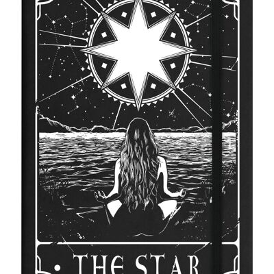 Deadly Tarot - Cuaderno de tapa dura A5 negro de la estrella