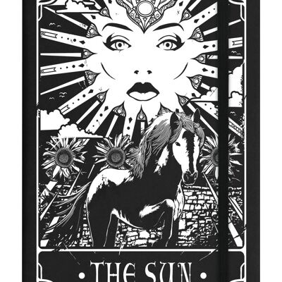 Deadly Tarot - Carnet de notes A5 à couverture rigide The Sun Black