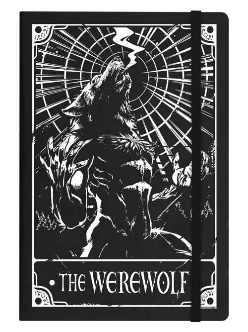 Deadly Tarot - The Werewolf Black A5 Hard Cover Notebook