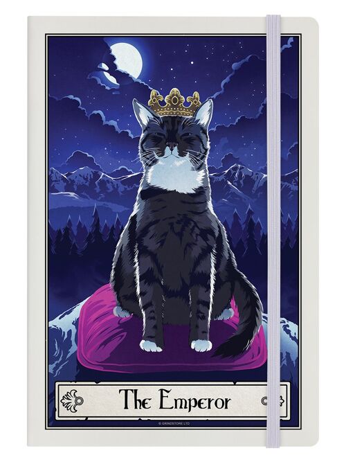 Deadly Tarot Felis - The Emperor Cream A5 Hard Cover Notebook