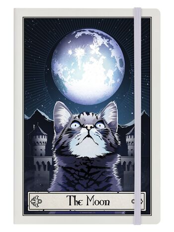 Deadly Tarot Felis - Carnet de notes A5 à couverture rigide The Moon Cream 1