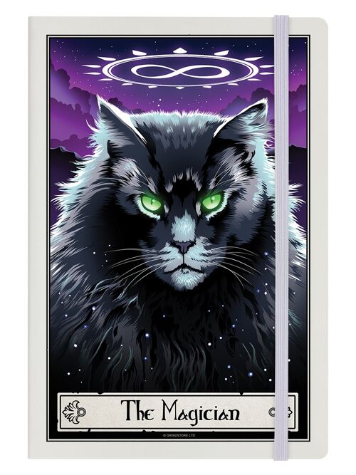 Deadly Tarot Felis - The Magician Cream A5 Hard Cover Notebook