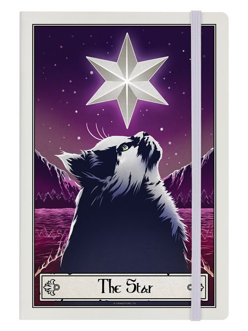 Deadly Tarot Felis - The Star Cream A5 Hard Cover Notebook