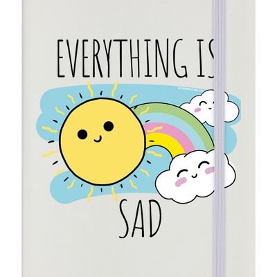 Everything Is Sad Cream A5 Hard Cover Notebook