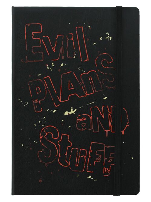 Evil Plans and Stuff A5 Hard Cover Notebook