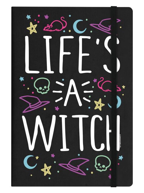 Life's A Witch Black A5 Hard Cover Notebook