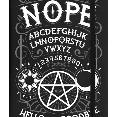 Nein, Ouija, schwarzes A5-Notizbuch mit festem Einband