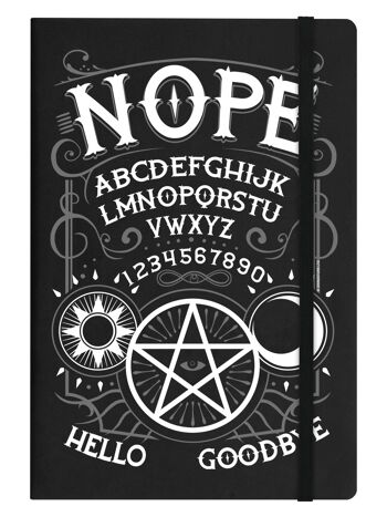 Nope Ouija Noir A5 Carnet de notes à couverture rigide 1