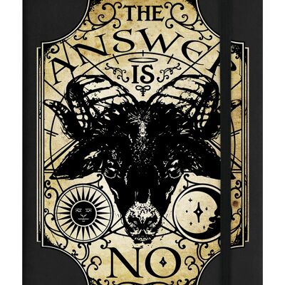 Ouija The Answer Is No Black A5 Hard Cover Notebook