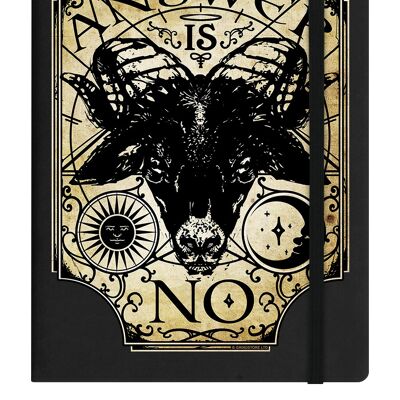 Ouija The Answer Is No Black A5 Hard Cover Notebook