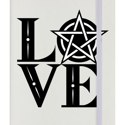 Pentagram Love Cream A5 Hard Cover Notebook
