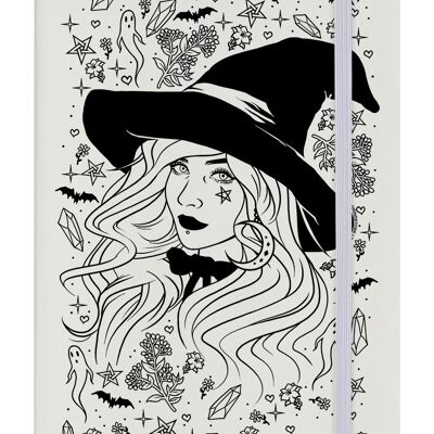 Psychic Witch Cream A5 Hard Cover Notebook