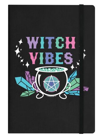 Carnet de notes A5 noir à couverture rigide Witch Vibes 1