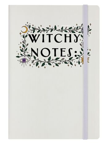 Carnet de notes à couverture rigide A5 crème Witchy Notes 1