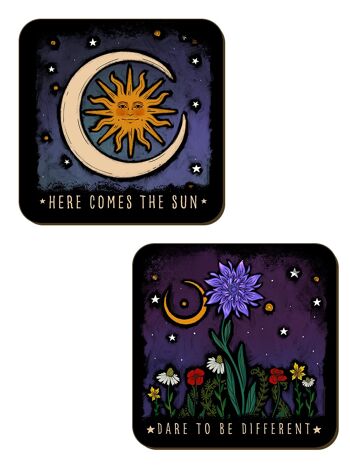 Here Comes The Sun Lot de 4 sous-verres 3