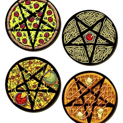 Pentagram Diner 4 Piece Coaster Set