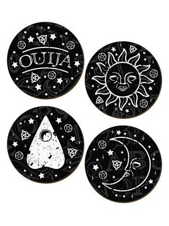 Ensemble de 4 sous-verres Ouija 1