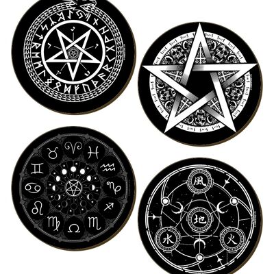 Pentagram 4 Piece Coaster Set