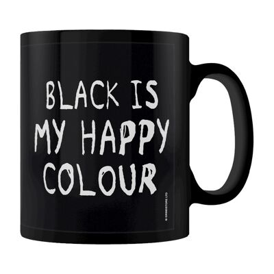 Le noir est ma tasse noire de couleur heureuse