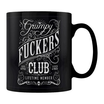 Grumpy Fuckers Club Life Time Member Black Mug