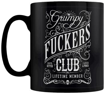 Grumpy Fuckers Club membre à vie tasse noire 3