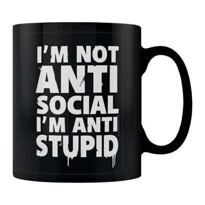 I'm Not Anti-Social I'm Anti-Stupid Black Mug