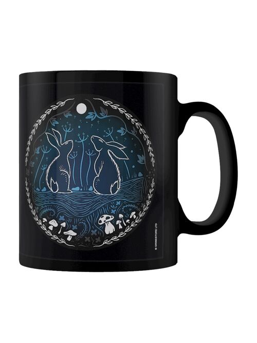 Moonlit Tryst Black Mug