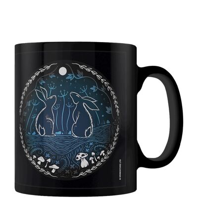 Moonlit Tryst Black Mug