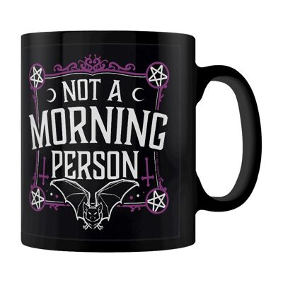 Nicht eine Morgenperson-schwarze Tasse