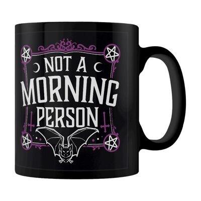 Not A Morning Person Black Mug