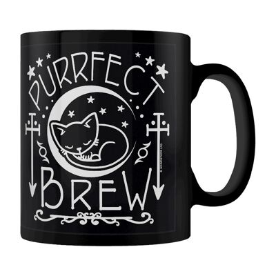 Purrfect Brew Black Mug