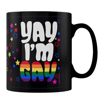 Yay, ich bin Gay Black Mug