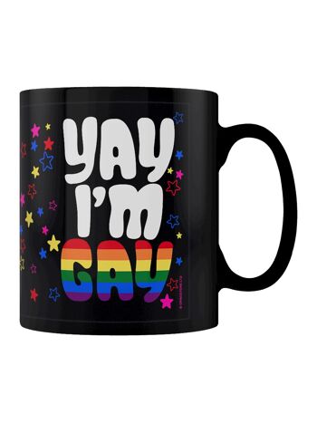 Yay je suis gay Mug noir 1