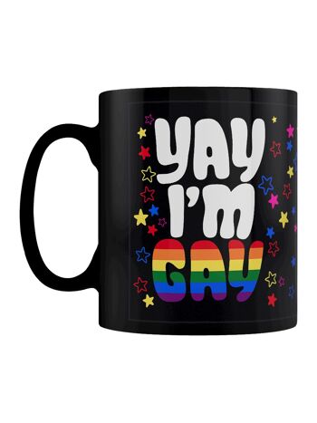 Yay je suis gay Mug noir 3