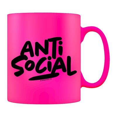 Taza de neón rosa antisocial
