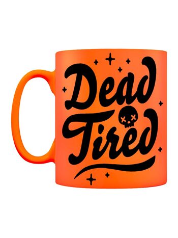 Mug néon orange mort fatigué 2