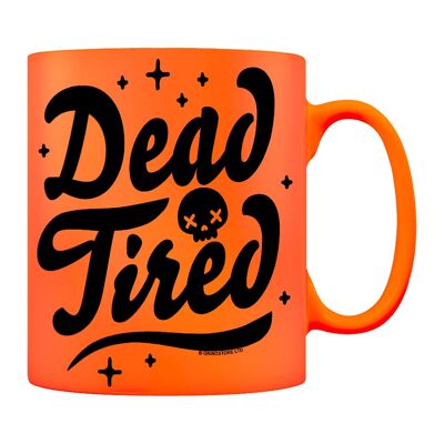 Dead Tired Orange Neon Mug