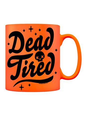 Mug néon orange mort fatigué 1