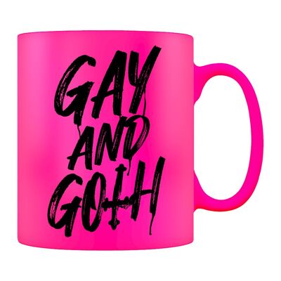 Tazza rosa neon gay e gotica